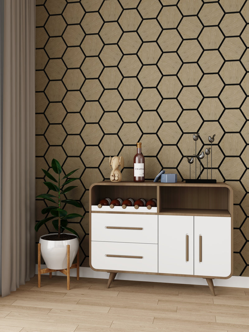 Hexagonal Wood Panels