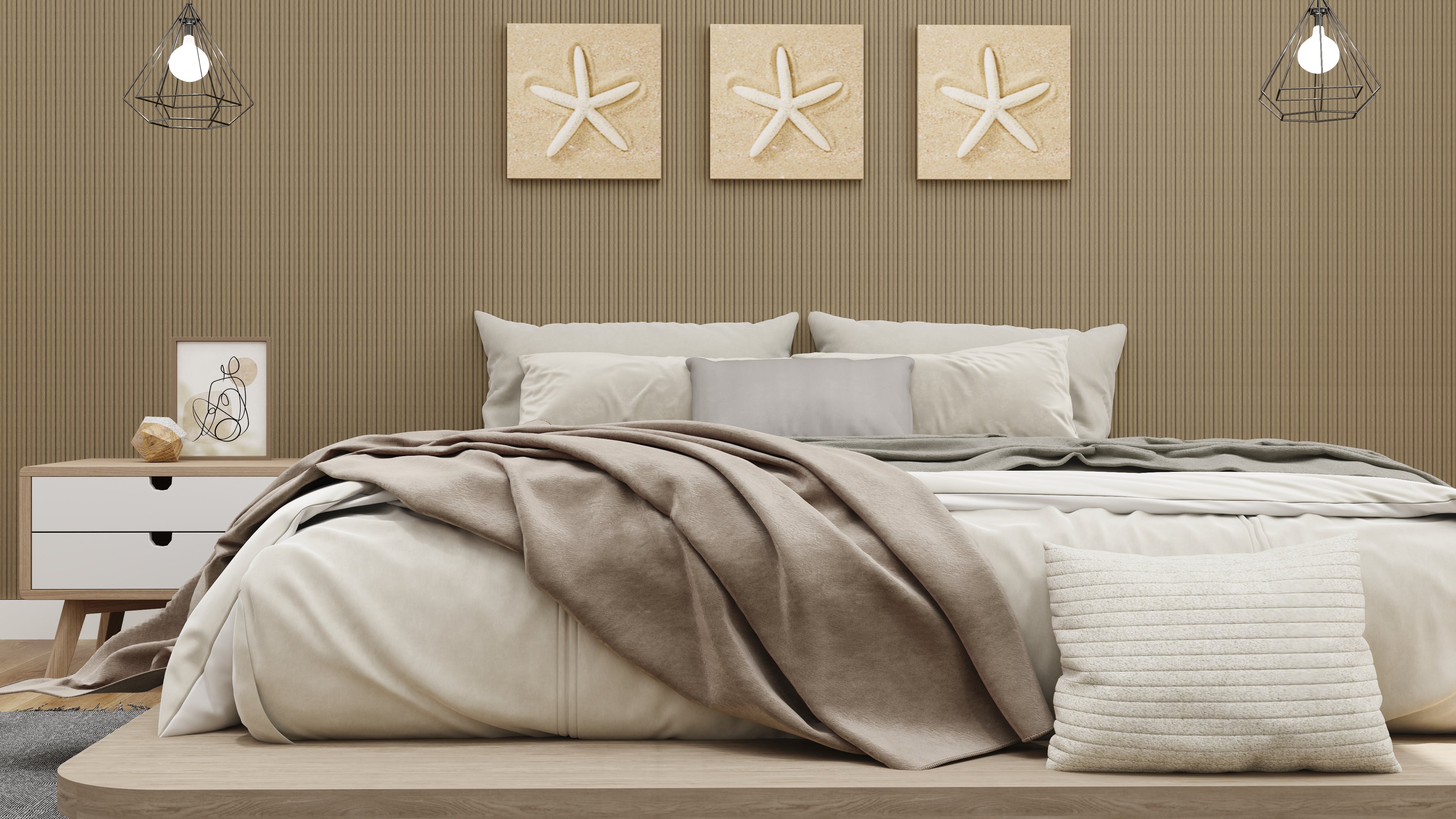 94.5" × 23.6" Double Fluted Flexible Tambour Wall Panel, Semi-Circle, 3D Slat Wood Wall Panels, Interior Design Wood Panels For Walls- Walnut