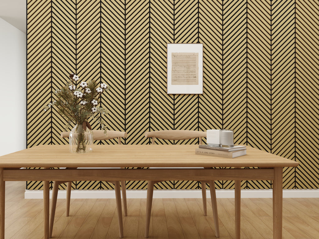 Herringbone Acoustic Wood Panel, Decorative Soundproof Panels for Walls and Ceilings, 3D Slat Wood Wall Panels-White Oak