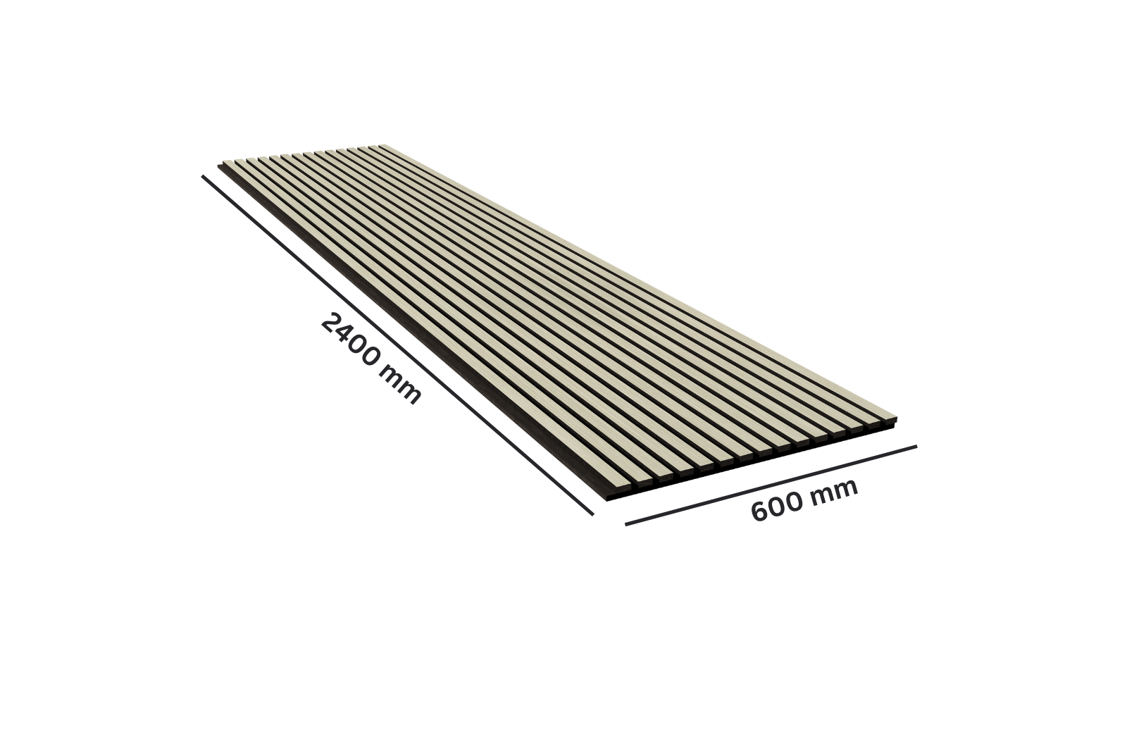 94.5'' x 23.6'' Wood Slat Acoustic Panels, Decorative Soundproof Panels for Walls and Ceilings, 3D Slat Wood Wall Panels-Silver Pear