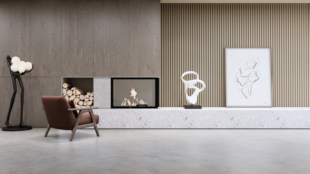 94.5'' x 23.6'' Wood Slat Acoustic Panels, Decorative Soundproof Panels for Walls and Ceilings, 3D Slat Wood Wall Panels-Walnut