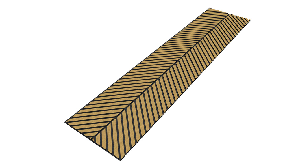 Herringbone Acoustic Wood Panel, Decorative Soundproof Panels for Walls and Ceilings, 3D Slat Wood Wall Panels-White Oak